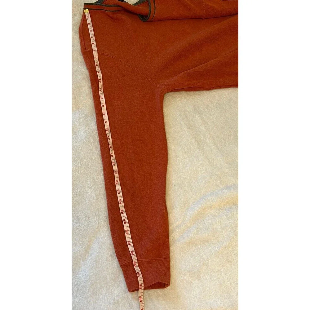 Polo Ralph Lauren Men Orange V-Neck Long Sleeve Casual Cotton Pullover Sweater L